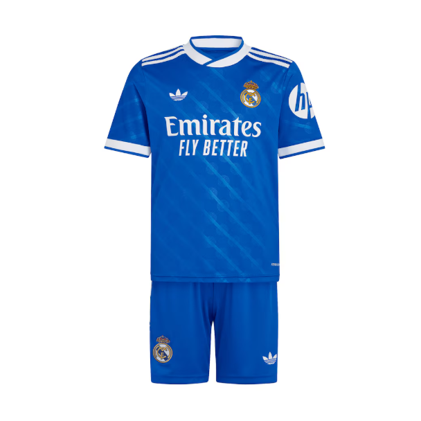 2025-26 Real Madrid Third Kids Soccer Kits Shirt With Shorts